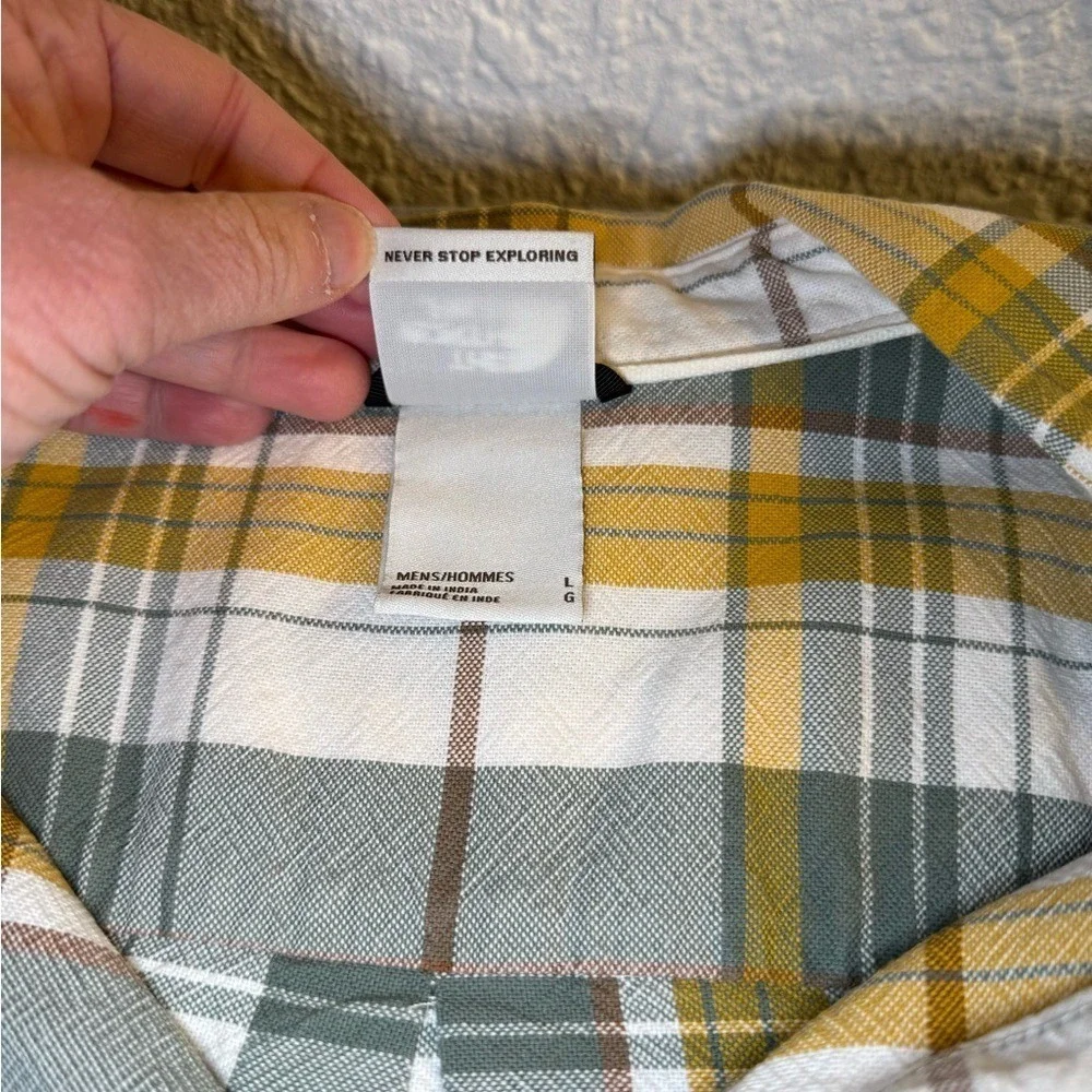 The North Face Hayden Pass 2.0 Plaid Button‎ Down Shirt Men's Large Cotton TNF